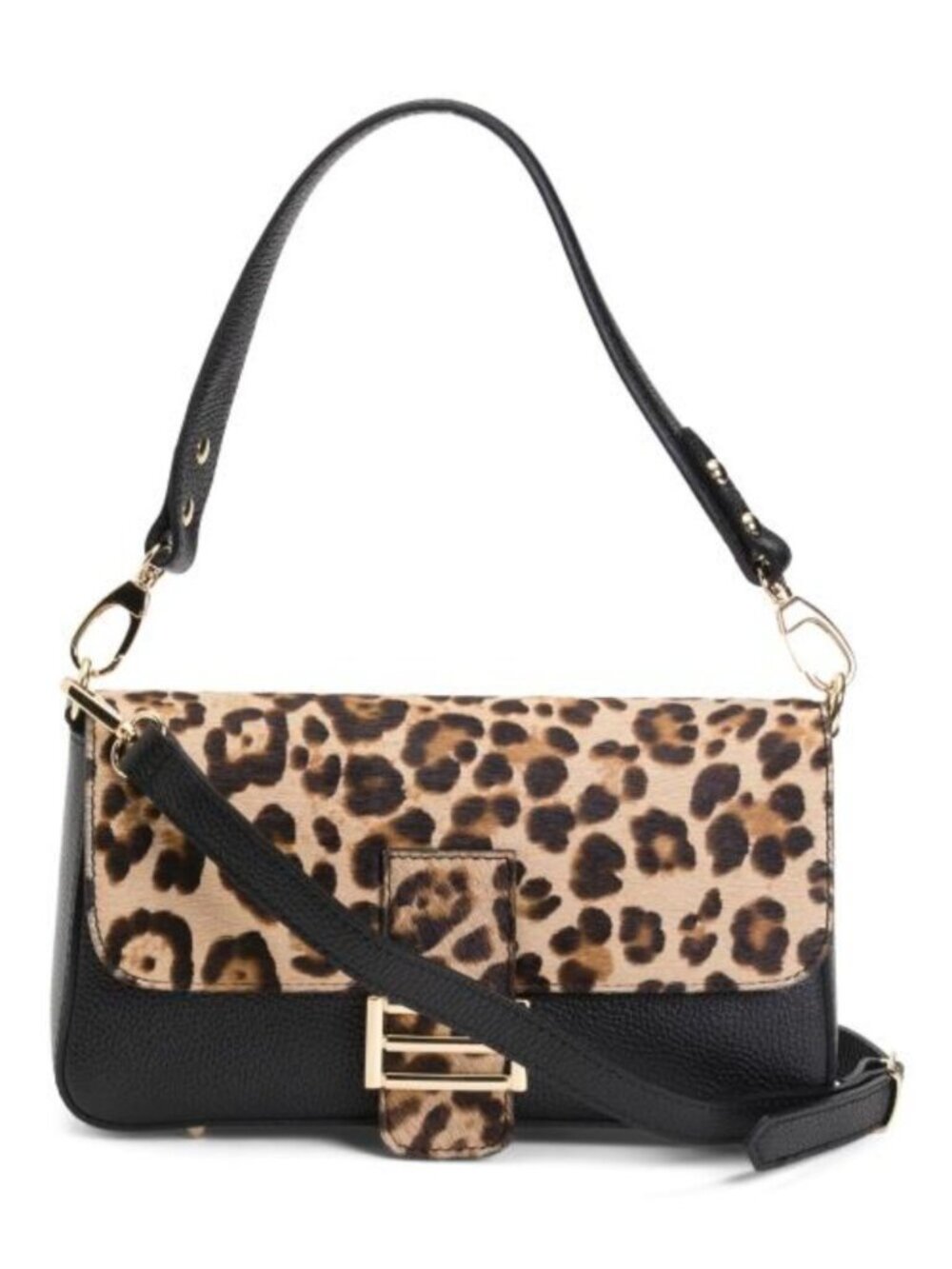 DIVINA FIRENZE Made In Italy Leather Body Baguette